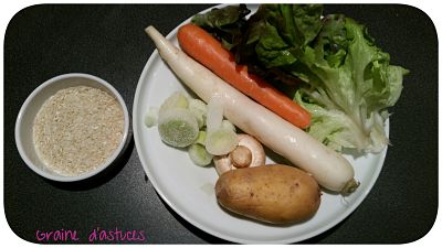 Purée de légumes et riz pour bébé